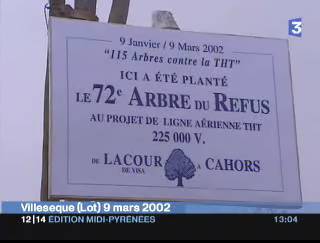 manifestation à villesèque en 2002